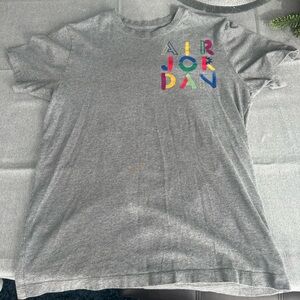 Jordan Kids Multicolor Logo Gray T-Shirt